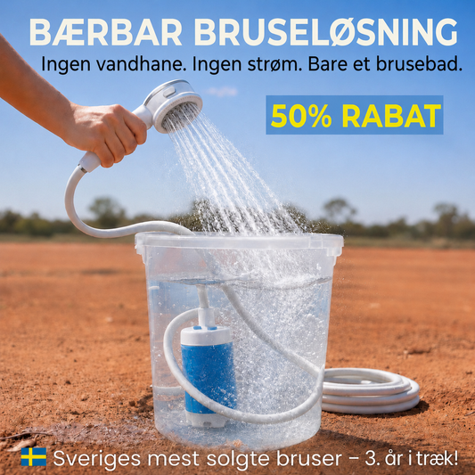 Bærbar Vandpumpe: Sæt med Slange & Mundstykke