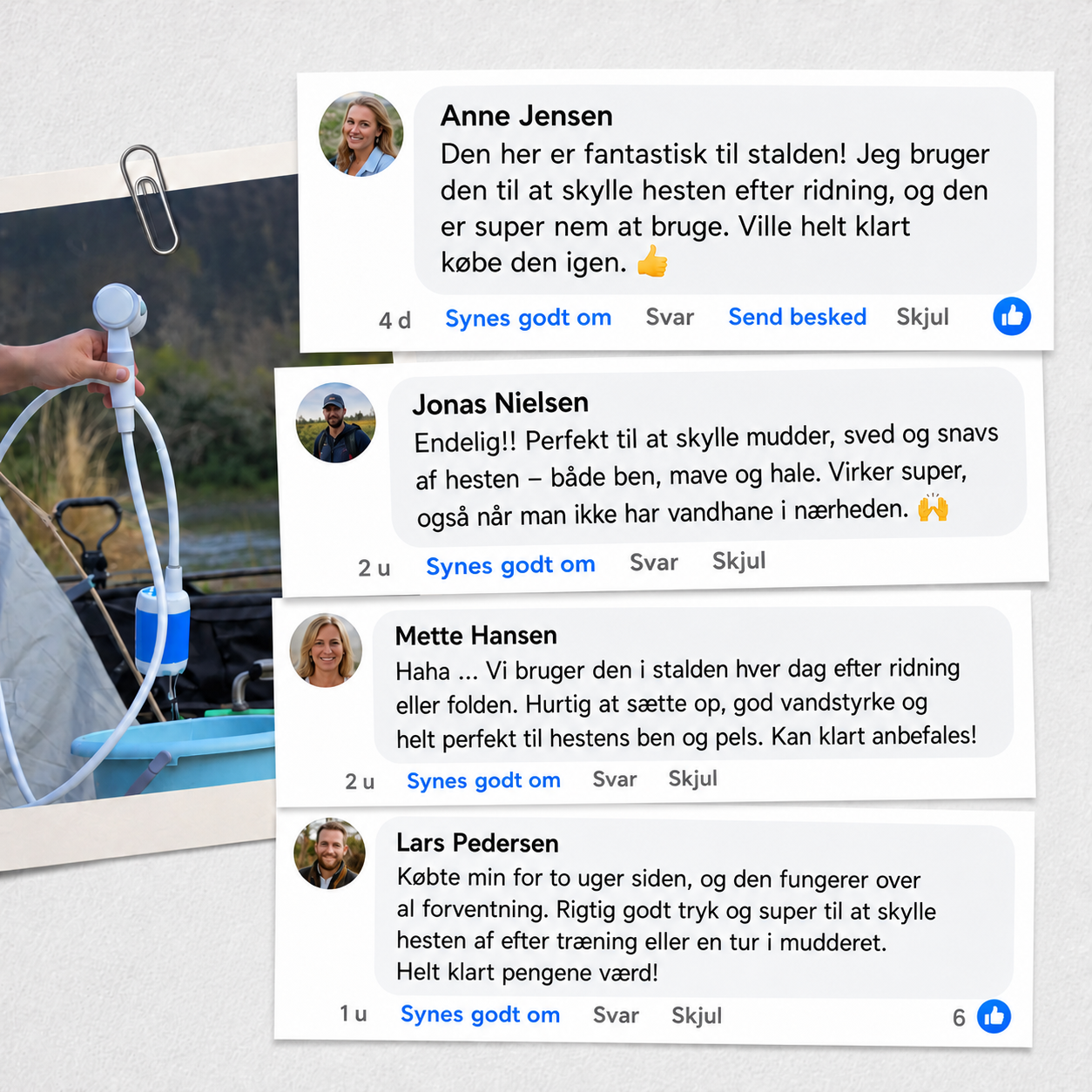 Bærbar Bruser - perfekt til stalden