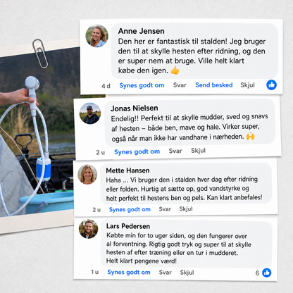 Bærbar Bruser - perfekt til stalden